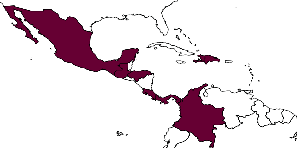 map of Rogeria leptonana     Kluger, 1994